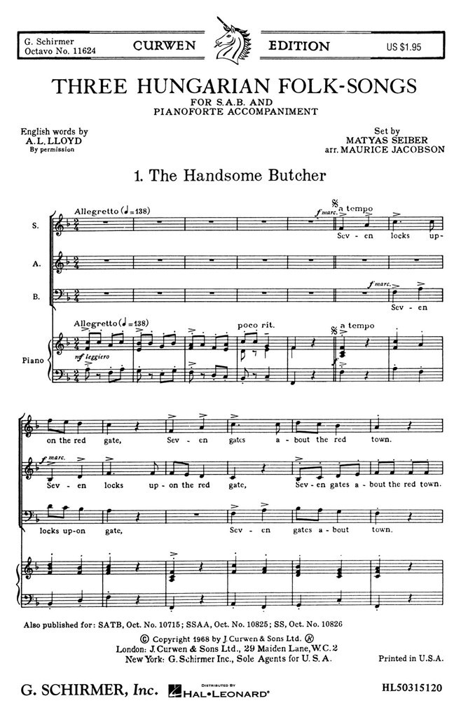 Three Hungarian Folk Songs